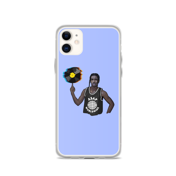 A$AP Rocky Distorted Records Blue iPhone Case