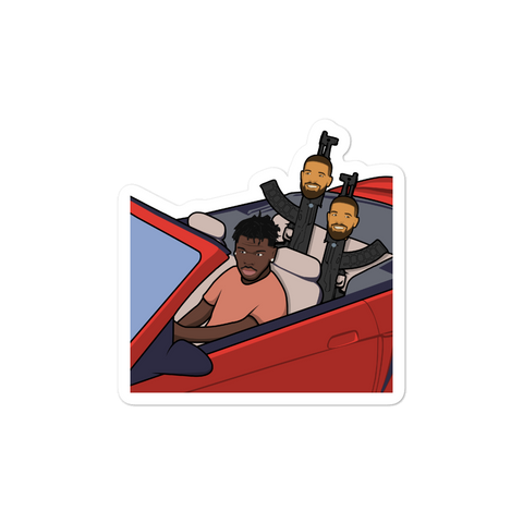 Riding Round With Drakes Sticker