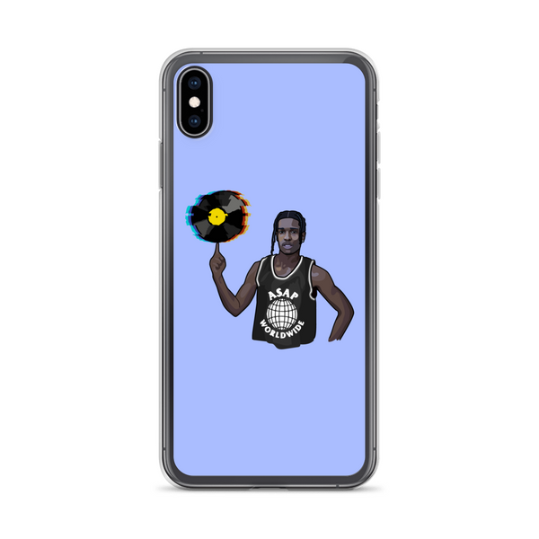 A$AP Rocky Distorted Records Blue iPhone Case