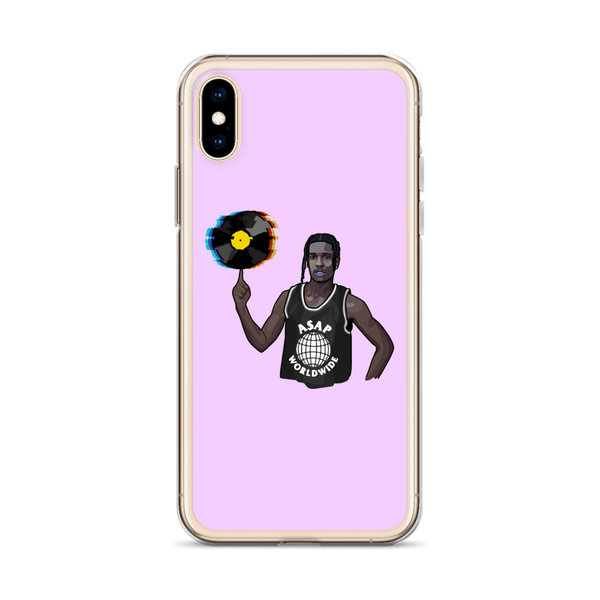 A$AP Rocky Distorted Records Pink iPhone Case