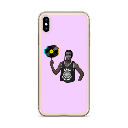 A$AP Rocky Distorted Records Pink iPhone Case